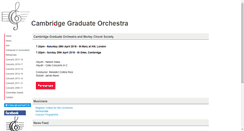 Desktop Screenshot of cambridgegraduateorchestra.com