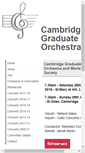 Mobile Screenshot of cambridgegraduateorchestra.com